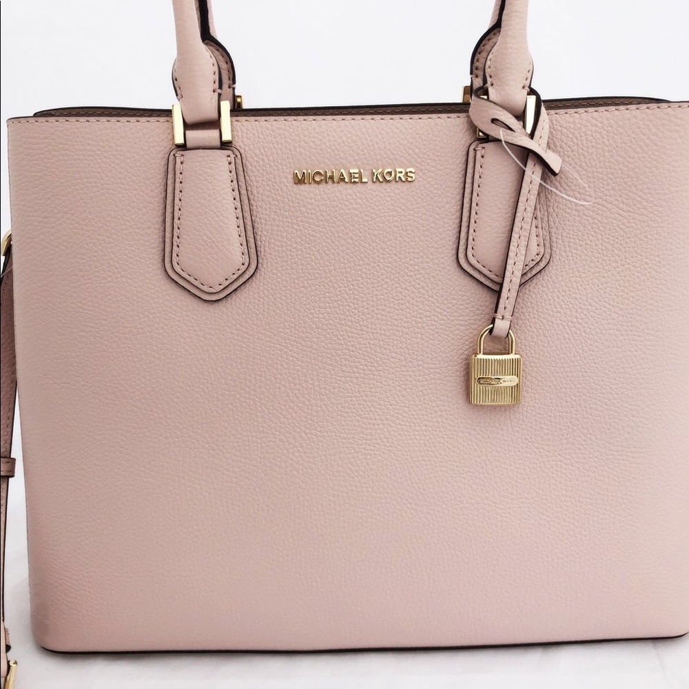 New! Michael Kors Large Leather Satchel - Picture 2 of 5